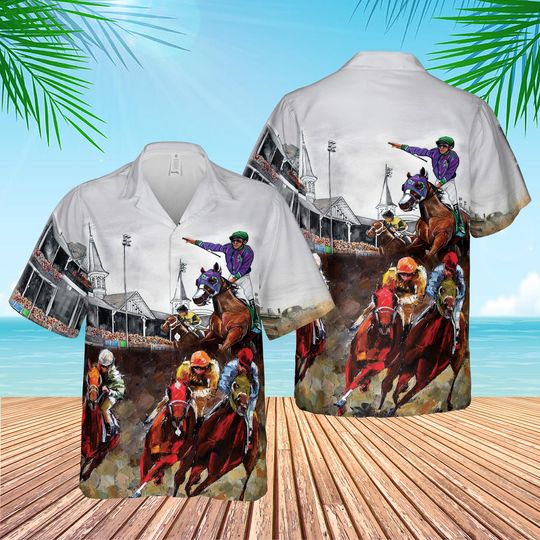 Discover Kentucky Derby Horse Racing 3D Hawaiian Shirt