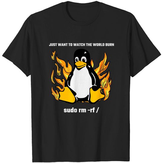 Discover Sudo RM T-shirt Computer Tux Linux Penguin - Programmer
