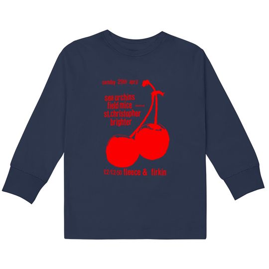 Discover Sarah Records /// Cherries Flyer Design - Sarah Records -  Kids Long Sleeve T-Shirts