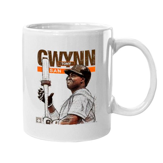 Discover Tony Gwynn Men's Cotton Mugs - San Diego Baseball Tony Gwynn Batters Box San Diego