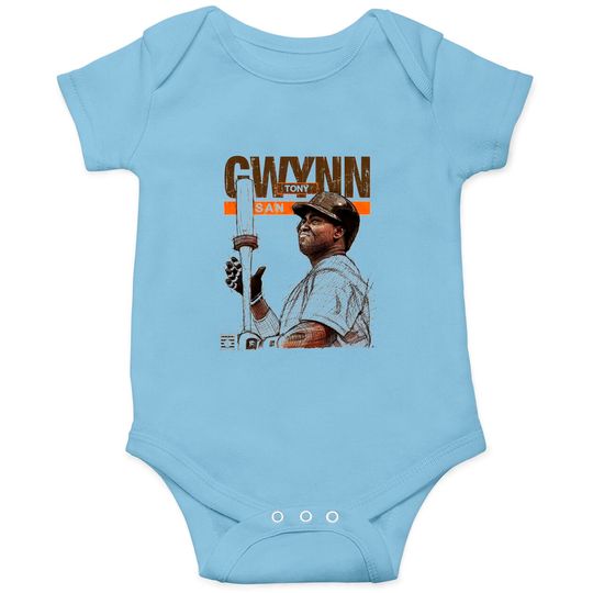 Discover Tony Gwynn Men's Cotton Onesie - San Diego Baseball Tony Gwynn Batters Box San Diego