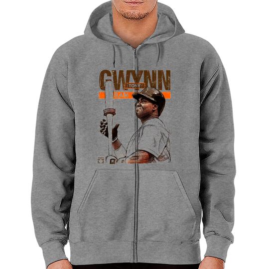 Discover Tony Gwynn Men's Cotton Zip Hoodies - San Diego Baseball Tony Gwynn Batters Box San Diego