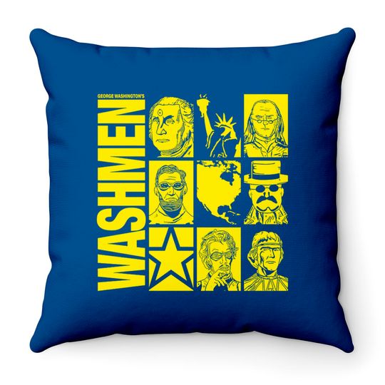 Discover George Washington's The Washmen! - The Watchmen - Throw Pillows