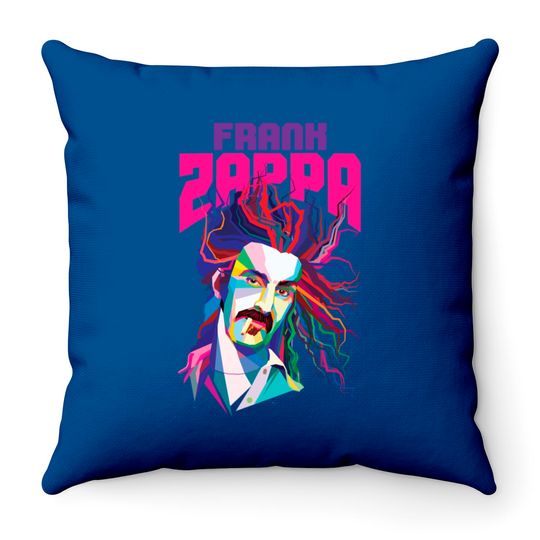 Discover Frank Zappa WPAP Pop Art - Frank Zappa - Throw Pillows