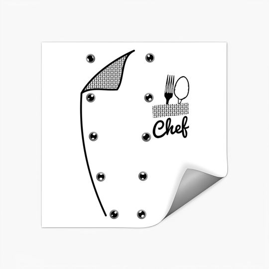 Discover Funny Chef Costume Jacket Sticker