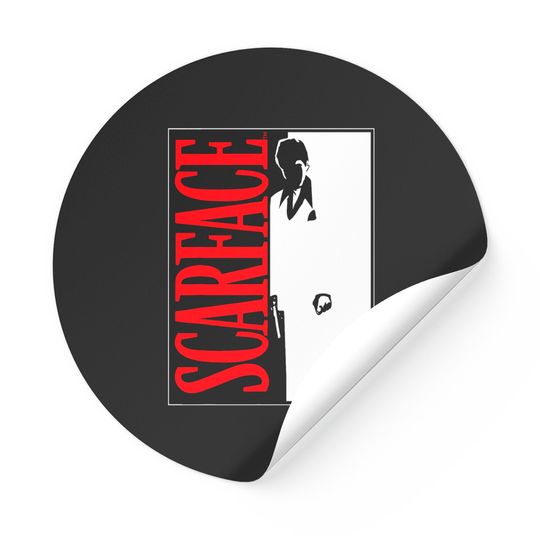 Discover Scarface Black And White Movie Poster Graphic Sticker