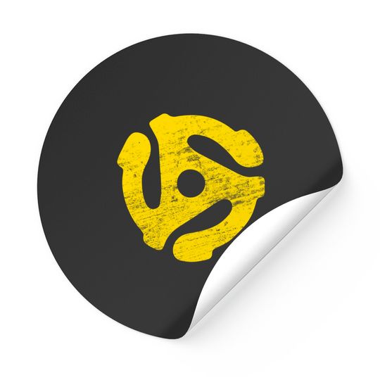 Discover Vinyl Record 45 Rpm Spindle Adapter Sticker