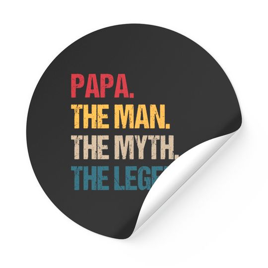 Discover Papa Man Myth Legend Father Gift Sticker