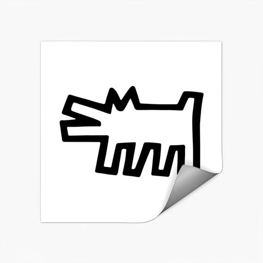 Discover Keith Haring Sticker The Barking Dog Icon, 1990 Street Art