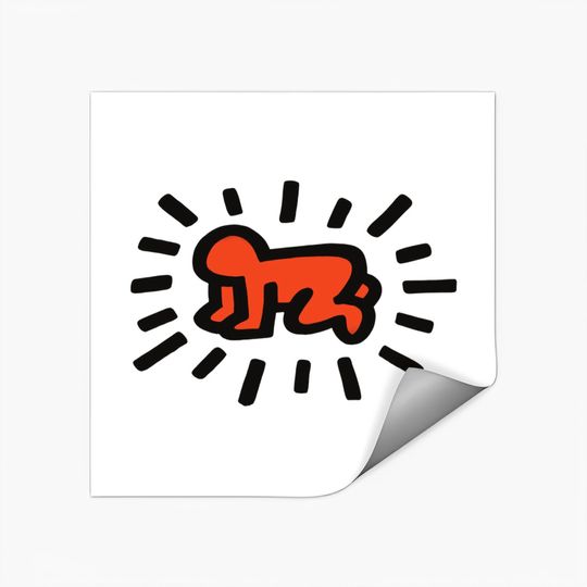 Discover Keith Haring Sticker Radiant Baby Icon, 1990 Street Art