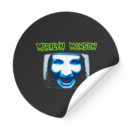 Discover Marilyn Manson Tv With Logo Sticker