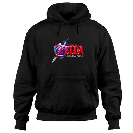 Discover Nintendo Zelda Ocarina of Time Classic Logo Graphic Hoodies