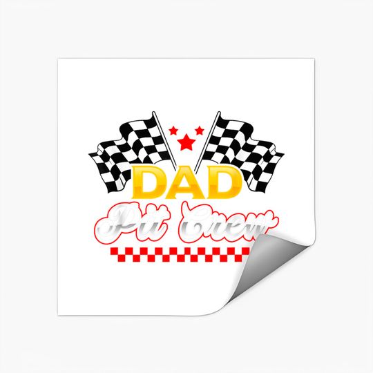 Discover Race Car Birthday Party Racing Family Dad Pit Crew Sticker