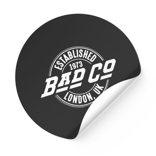 Discover Bad Company English Vintage Rock Band Established 1973 Adult Short Sleeve Stickers Graphic Sticker
