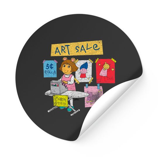 Discover Arthur Distressed D.w. Art Sale Sticker