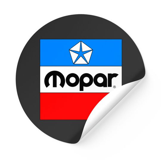 Discover Classic Mopar Block Logo - Mopar - Sticker