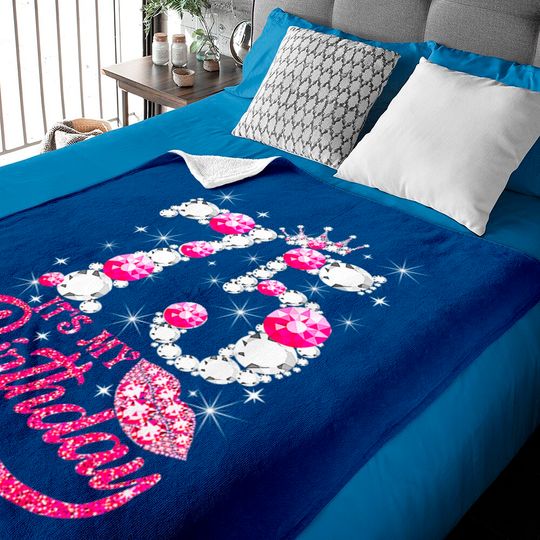 Discover It's My 75th Birthday Queen 75 Years Old Shoes Crown Diamond Baby Blankets
