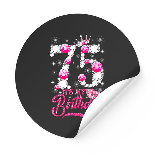 Discover It's My 75th Birthday Queen 75 Years Old Shoes Crown Diamond Stickers