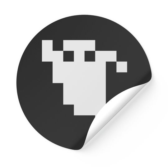 Discover 8 Bit Pixel Ghost Sticker