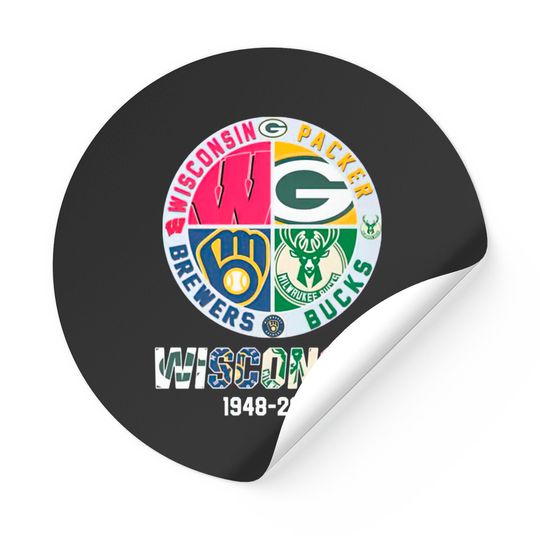 Discover Wisconsin Sports Fan Sticker