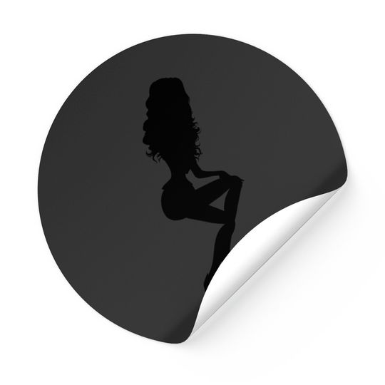 Discover Sitting Woman Silhouette No Chair Sticker