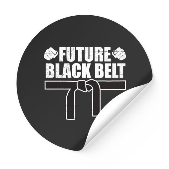 Discover Future Black Belt Martial Arts Funny Gift Idea Sticker