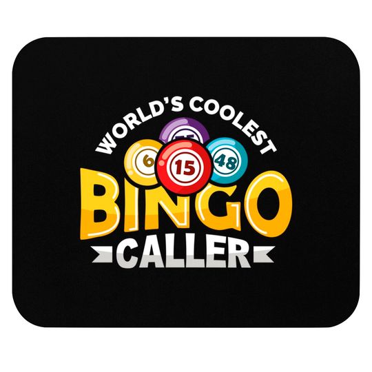 Discover World's Coolest Bingo Caller Lucky Bingo Player Mouse Pads