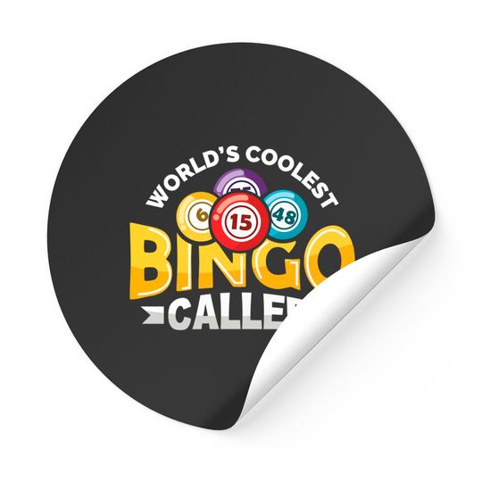 Discover World's Coolest Bingo Caller Lucky Bingo Player Stickers