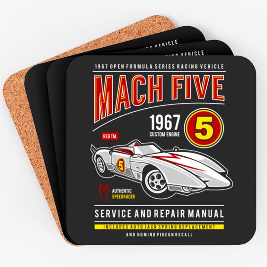 Discover Mach 5 - Speed Racer - Coasters