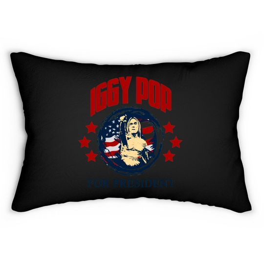 Discover Iggy Pop for president - Iggy Pop - Lumbar Pillows