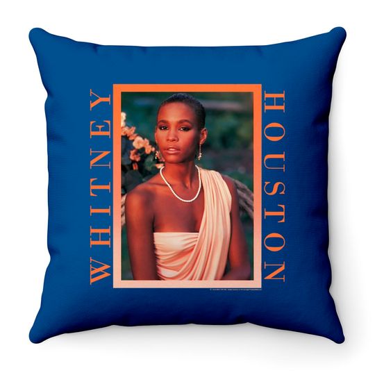 Discover Whitney Houston Singer 1985 Album Cover Adult Short Sleeve Throw Pillows Graphic Throw Pillow