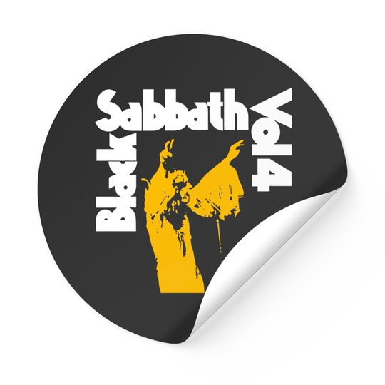 Discover Black Sabbath Vol. 4 Vintage Coal Stickers