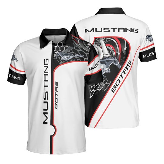 Discover Custom Name Mustang Car  3D Polo Shirt