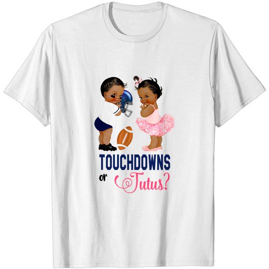 Discover Touchdowns Or Tutus T-Shirt Gender Reveal Party