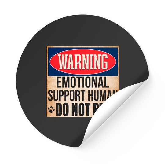 Discover Emotional Support Human Do Not Pet Service Dog Humor Furbaby Sticker