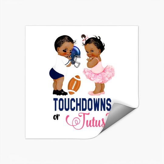 Discover Touchdowns Or Tutus Stickers Gender Reveal Party