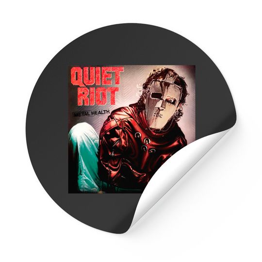 Discover Quiet Riot Album Metal Health Mask Adult Sticker