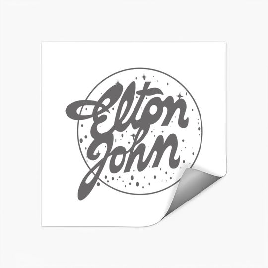 Discover Elton John Official Vintage Logo Pullover Sticker