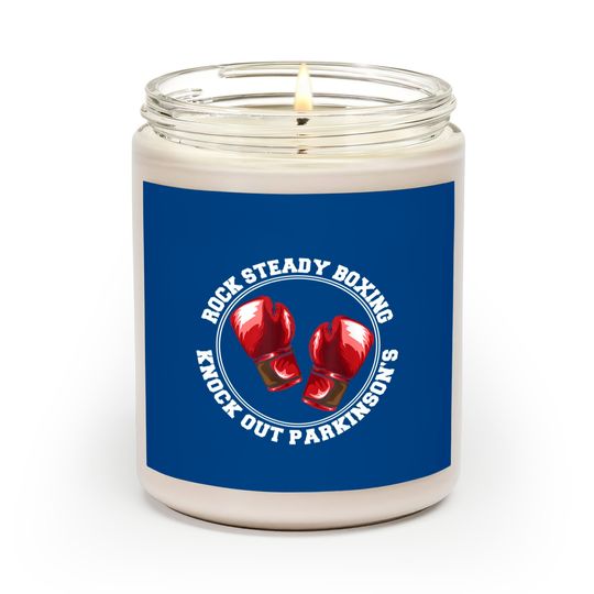 Discover Rock Steady Boxing Knock Out Parkinsons Fighter Red Gloves Scented Candles
