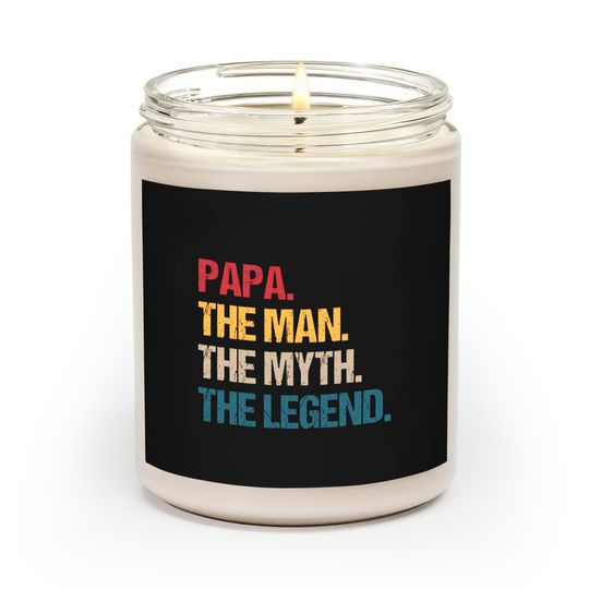 Discover Papa Man Myth Legend Father Gift Scented Candles
