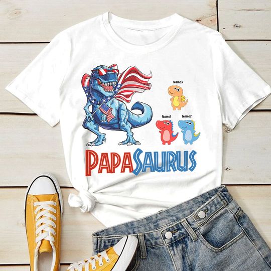 Discover Dinosaur Dad - Personalized Custom Unisex T-shirt