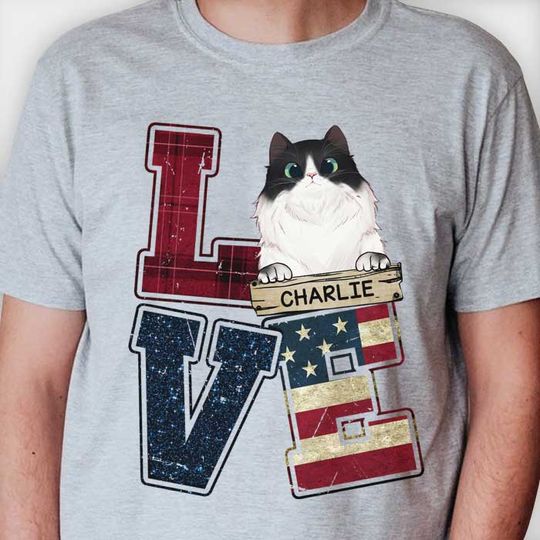 Discover L.O.V.E Cat - Personalized Unisex T-Shirt