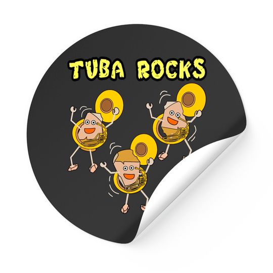 Discover Tuba Rocks Light Stickers