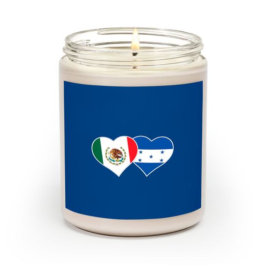 Discover Mexican Honduran Heart Love Mexico Honduras Flag Scented Candles