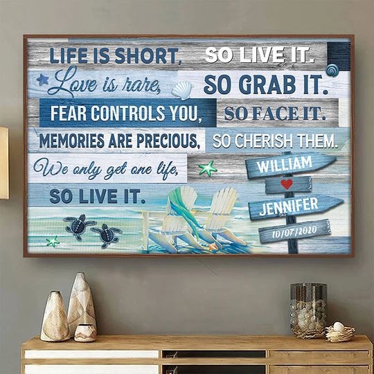 Discover We Only Get One Life - So Live It - Personalized Horizontal Poster