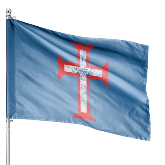 Discover Order of Christ Cross-Templar-Portugal-Distressed - Templar - House Flags