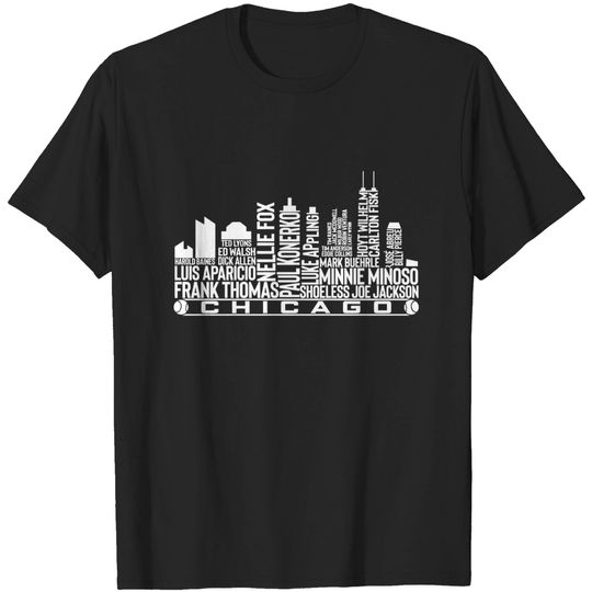 Discover Chicago Baseball Team Skyline T-Shirt
