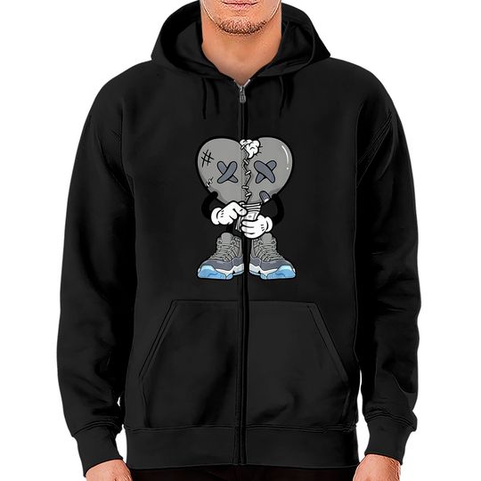 Discover Cool Grey 11s Tees To Match Sneaker Match Tees Broken Heart Zip Hoodies