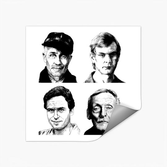 Discover American Serial Killer - Ted Bundy - Stickers
