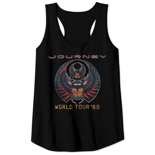 Discover Journey 1973 American Rock Band Music Group World Tour 1980 Tank Tops